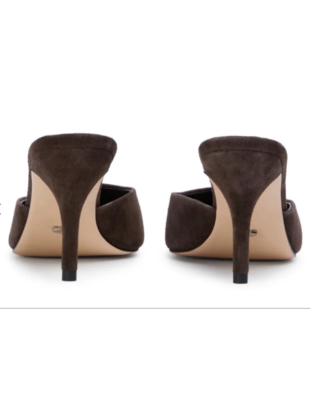 NewTony Bianco Cosmic Espresso Suede Mules Size 9 Brown - Picture 4 of 9